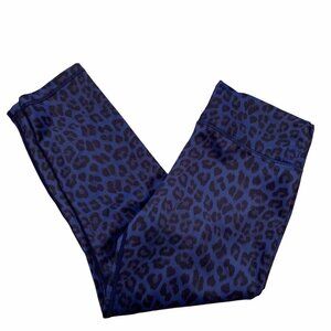 Vie Active cropped cheetah legging blue